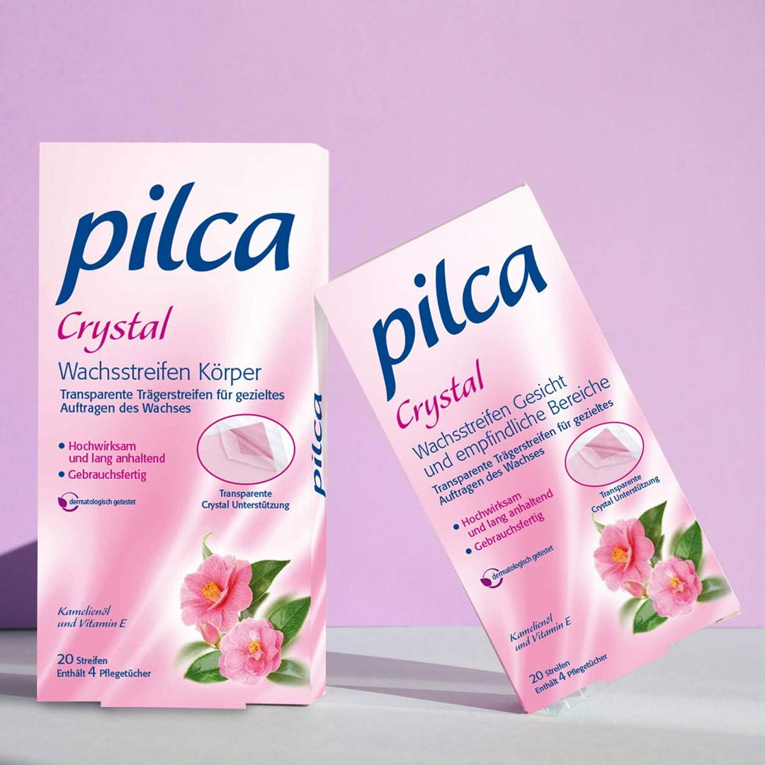 Pilca Kaltwachsstreifen für das Gesicht - Enthaarungsstreifen auch für empfindliche Stellen - 3er Pa