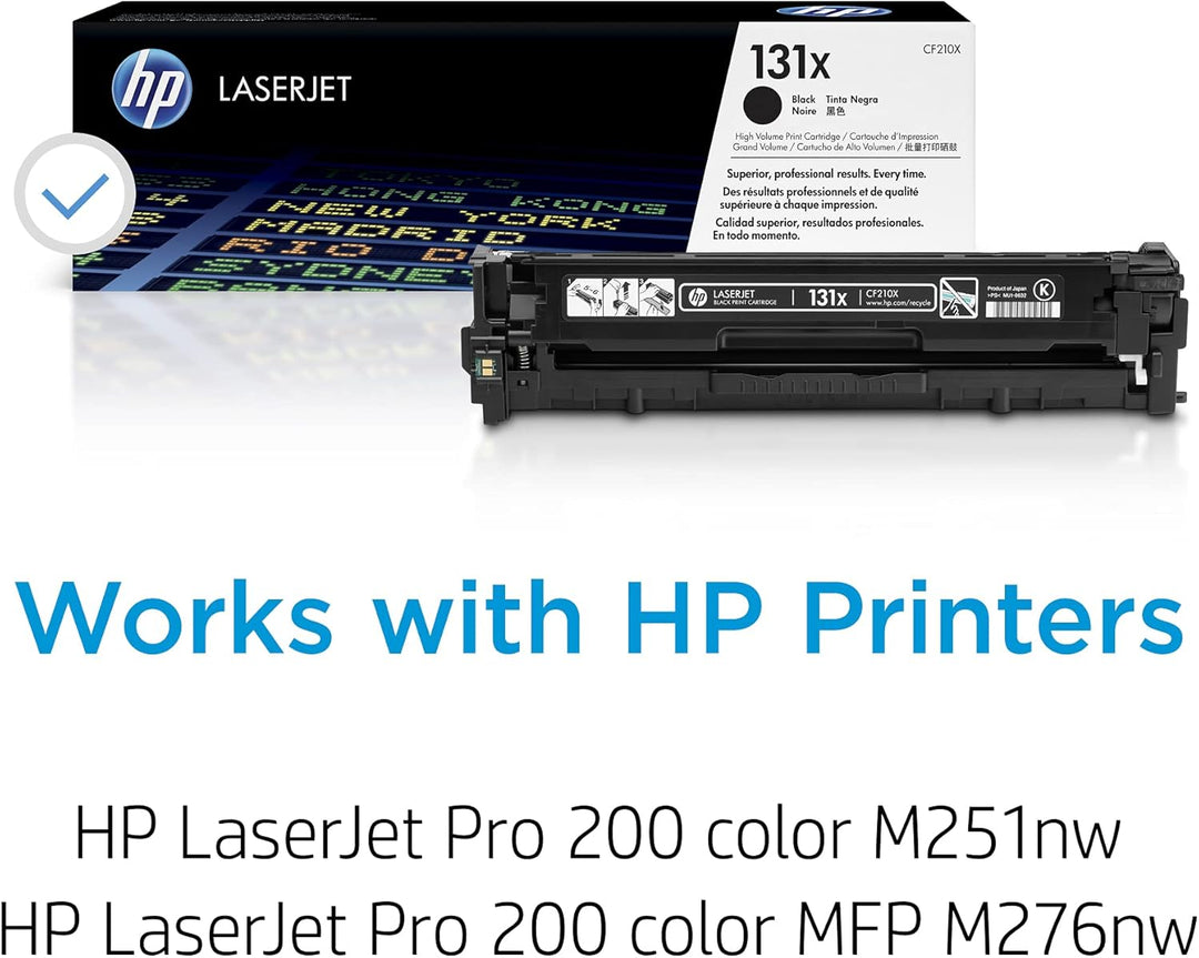 HP 131X (CF210X) Schwarz Original Toner mit hoher Reichweite für HP LaserJet Pro 200 Color M251, MFP