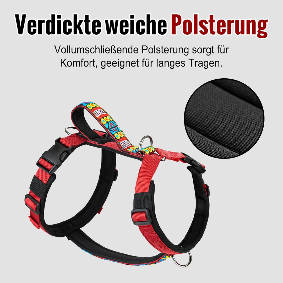 Arblina Hundegeschirr, Ausbruchsicheres Antizuggeschirr für Kleine, Mittlere und Grosse Hunde, Hunde
