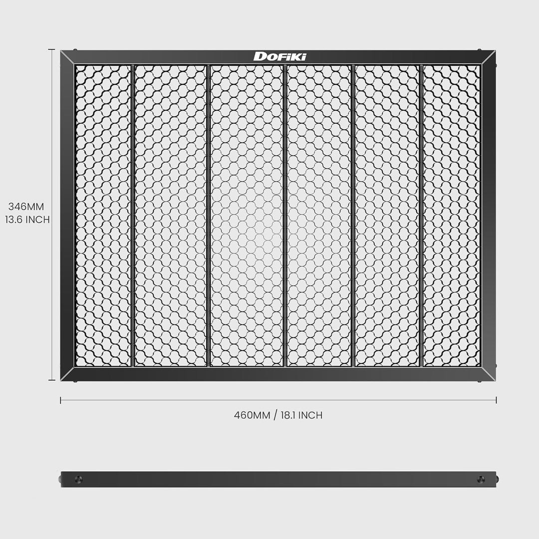 Waben-Laserbett 460 x 346 mm für Falcon A1, mit Aluminium-Bodenplatte, Wabenplatte zum Laserschneide