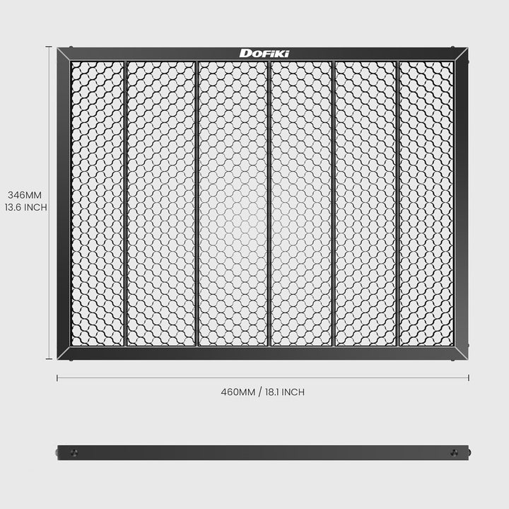 Waben-Laserbett 460 x 346 mm für Falcon A1, mit Aluminium-Bodenplatte, Wabenplatte zum Laserschneide