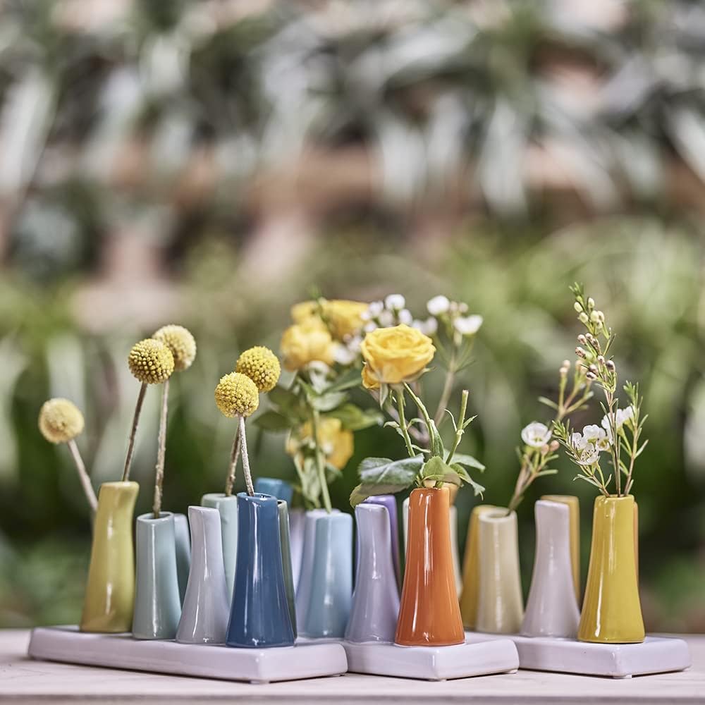 Chive,Pooley 2, einzigartige rechteckige Keramik-Blumenvase, kleine Knospenvase, dekorative Blumenva