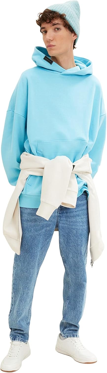 TOM TAILOR Denim Herren Hoodie Sweatshirt S 30063 - Light Dusty Blue, S 30063 - Light Dusty Blue