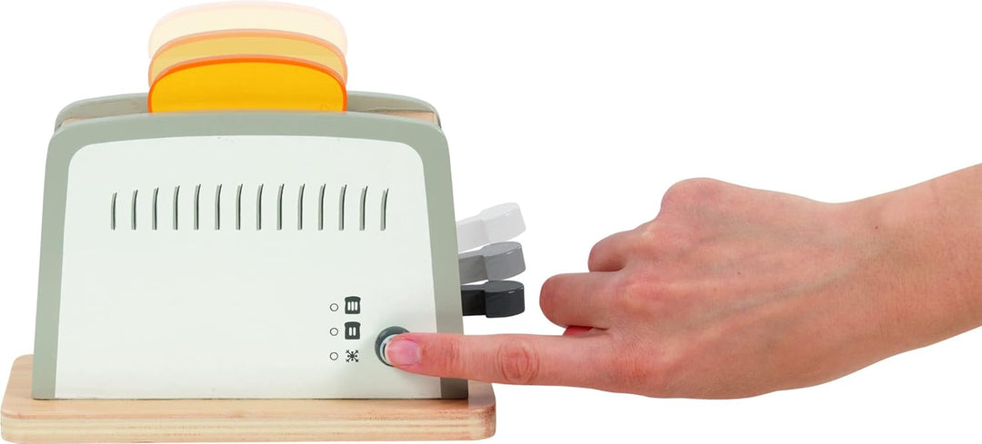 goki 51507 - Toaster - Spielset - Zubehör für Kinderküche und Kaufladen, aus Holz