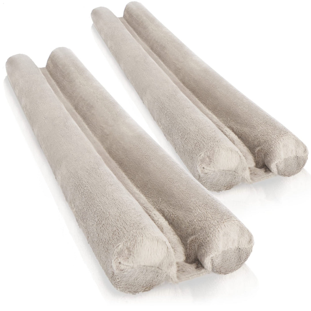 com-four® 2X Zugluftstopper für die Tür - Mikrofaser Türbodendichtung - Luftzugstopper mit Doppeldic