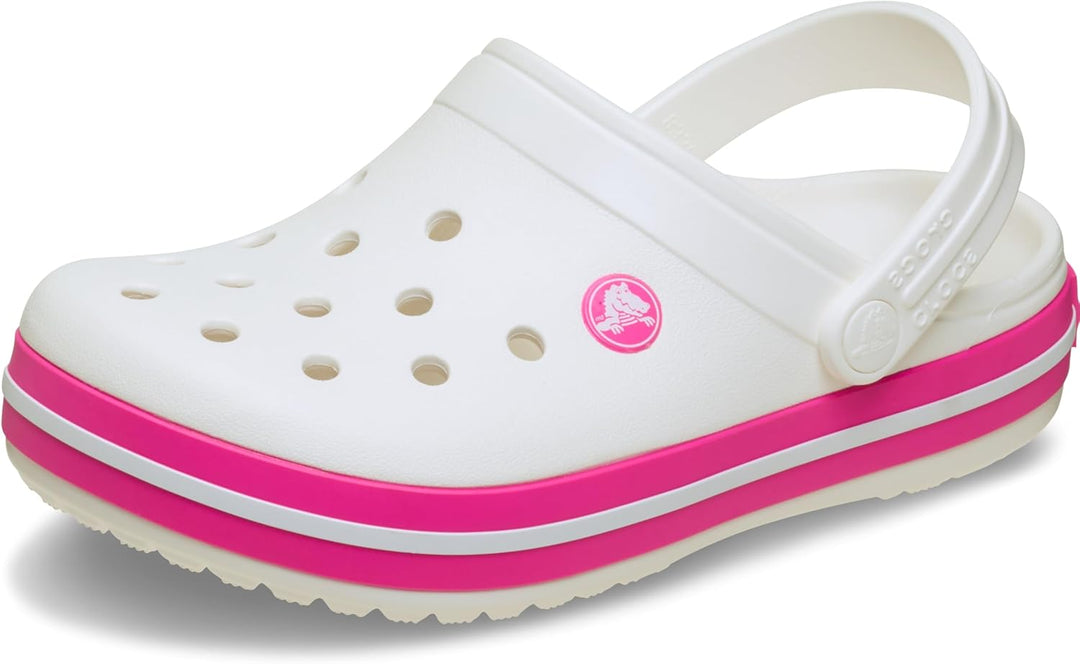 Crocs Unisex Kinder Crocband K Clog 22/23 EU White Pink Crush, 22/23 EU White Pink Crush