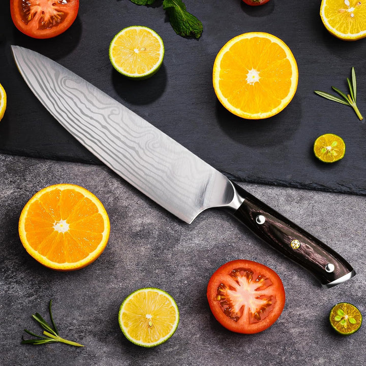 Küchenmesser Scharf Männer Geschenke Weihnachten, 34cm Kochmesser Profi Messer Weihnachtsgeschenke f
