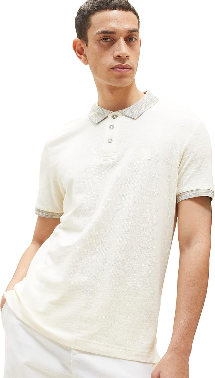 TOM TAILOR Herren Basic Poloshirt XL 18592 - Vintage Beige, XL 18592 - Vintage Beige