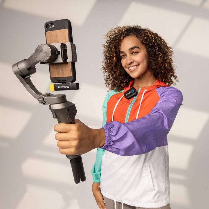 Saramonic Ultracompact 2.4GHz Dual-Channel Wireless Microphone Kit Blink500 2 Transmitters 1 Receive