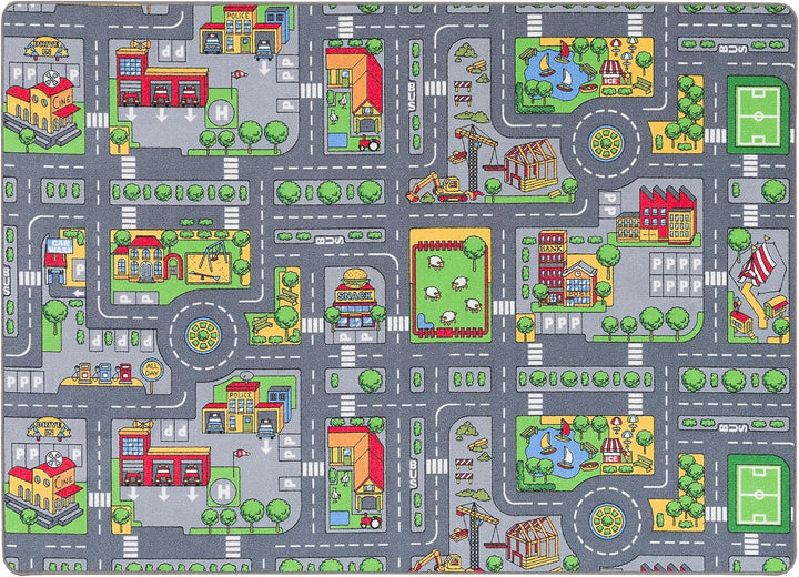 Pergamon Strassenteppich Beidseitig Kinder Spielteppiche für Kinderzimmer und Spielzimmer 160x240 cm