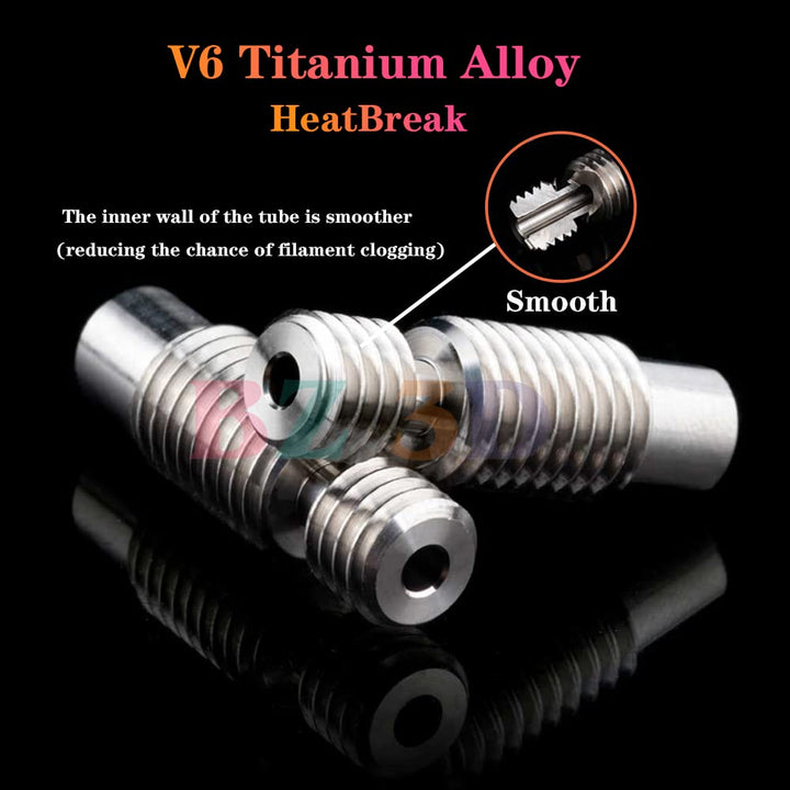 BZ 3D V6 Plated Copper Hotend 12V 40W Kit,V6 Beschichtete Kupfer Heizblock,Düse 0.4mm,Titaniumlegier