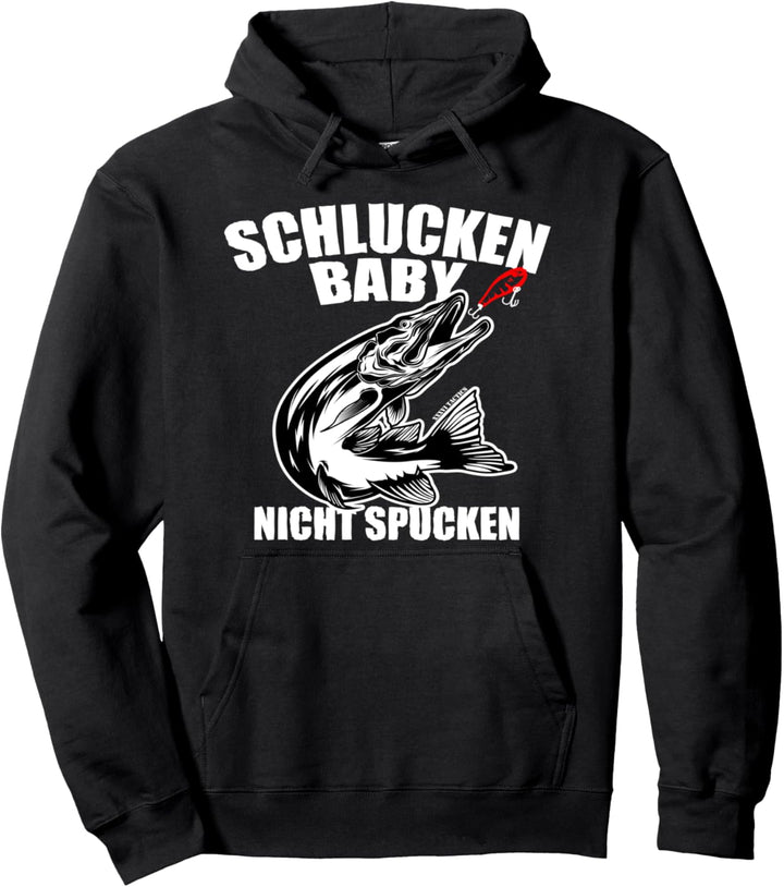 Hecht Schluckt Wobbler Kunstköder Pulli Pullover Hoodie