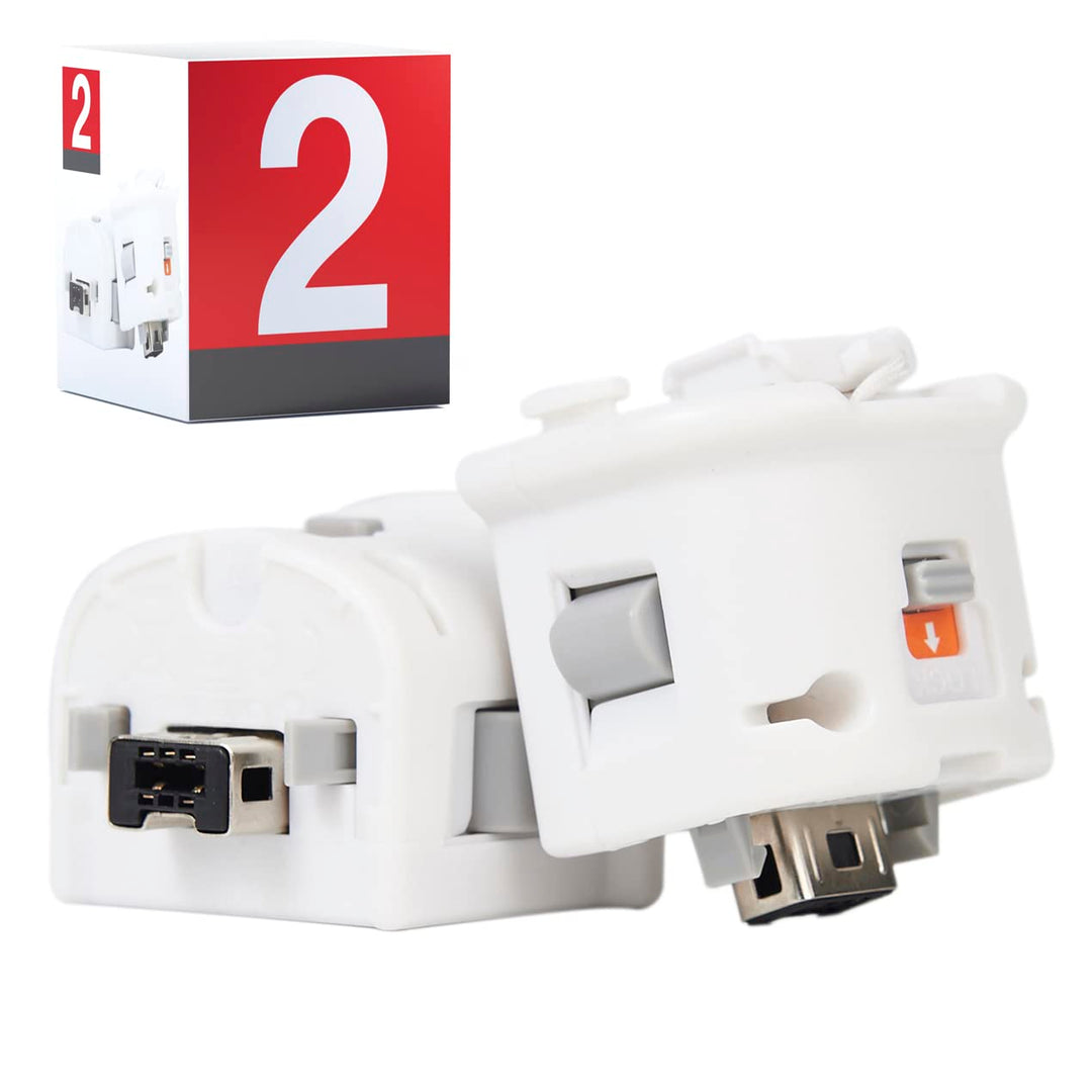 GIRIAITUS Wii Motion Plus Adapter Externe Fernbedienung mit Bewegungssensor, Weiss, 2er-Pac