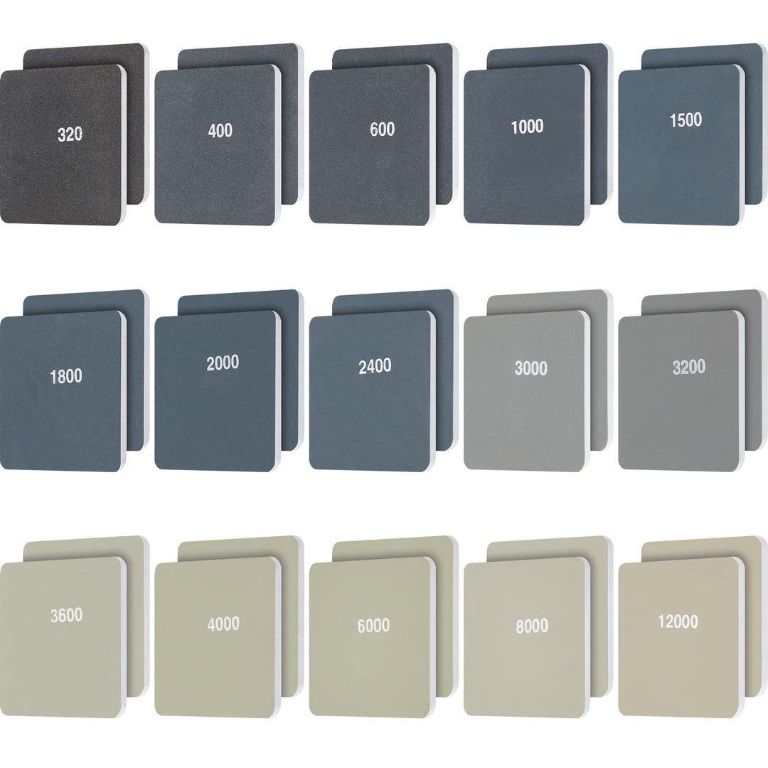 Honoson 30 Stück Schleifpads Set 5 x 5 cm Doppelseitige Schleifpapier Pads Weiche Schleifpads für Ku