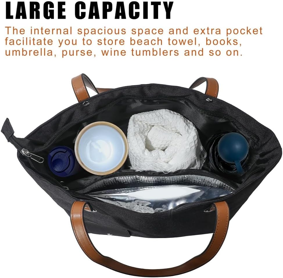 Weintasche mit Getränkespender, Canvas Strand Weintasche Picknicktasche Als Reisegeschenk, Auslaufsi