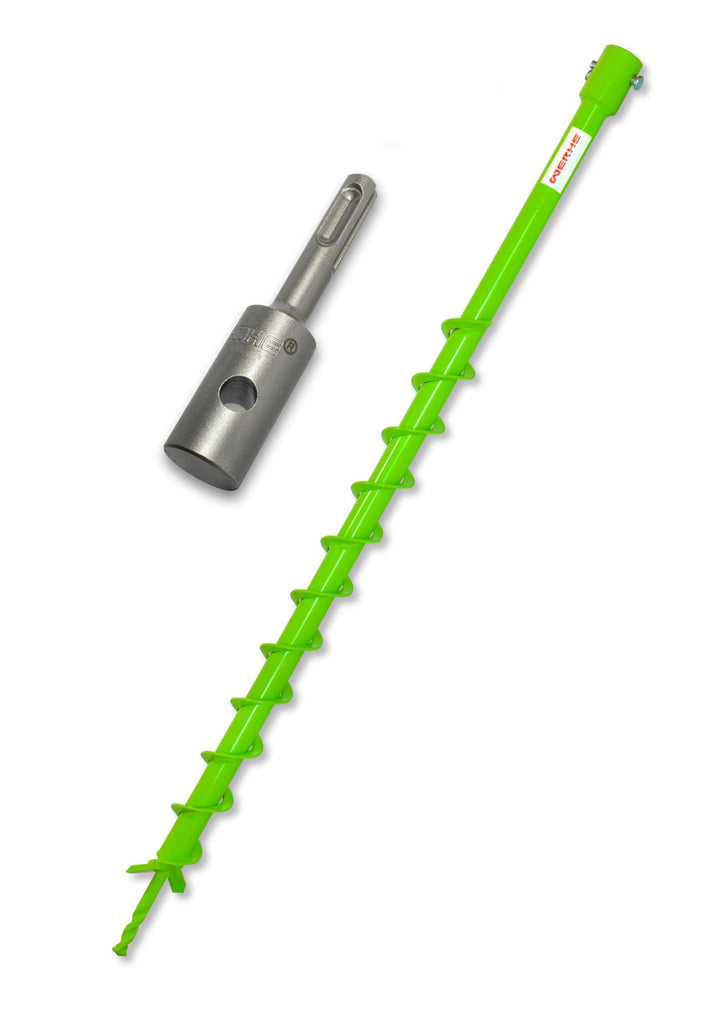 WERHE Erdbohrer 40mm mit SDS Plus Aufnahme Robuste Bohrspitze Pfahlbohrer Bohrer 40 SDS Plus, 40 SDS
