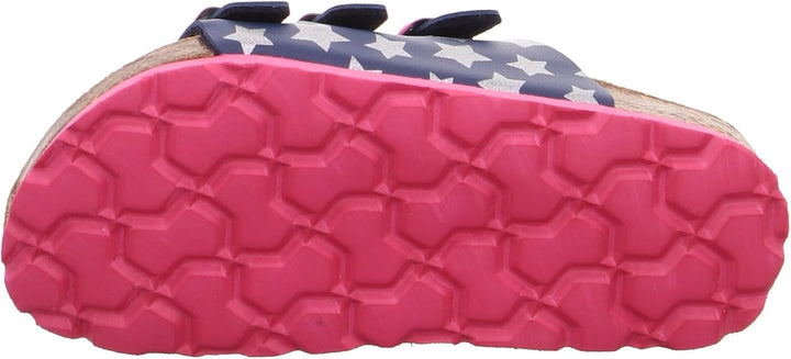 Superfit Mädchen Fussbettpantoffel Pantoffeln 24 EU Blau Hellblau 8400, 24 EU Blau Hellblau 8400