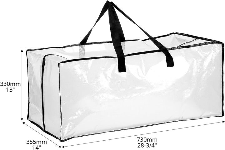 QWORK® 4er-Pack Grosse 80L Umzugstaschen mit Starke Griffe und Reissverschlüssen, 73 * 33 * 33 cm, T