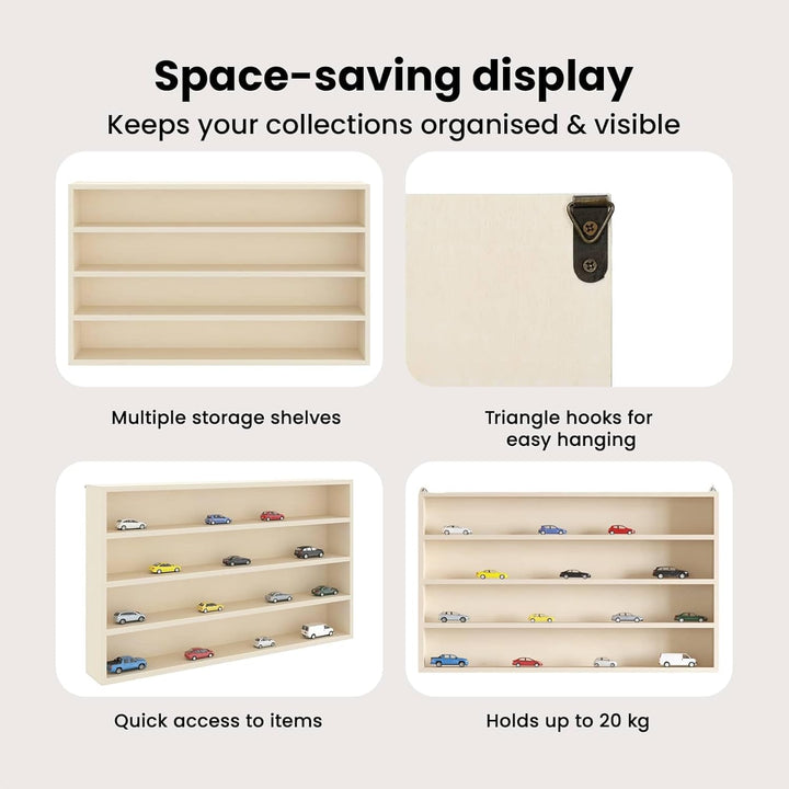 vidaXL Wandregal Vitrine für Sammlerstücke - robuste und schicke Ablage für Dein Zuhause 60 x 8,5 x