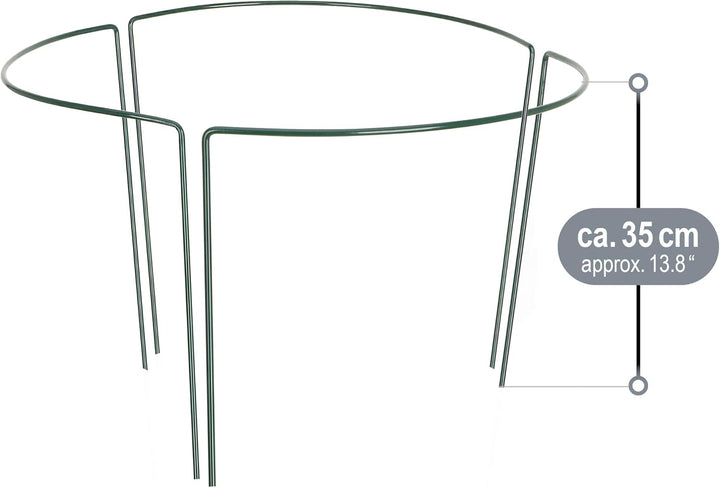com-four® 12x Blumenhalter, Staudenhalter für Blumen (Höhe: 35 cm) - Rosenstütze, Pflanzenhalter als