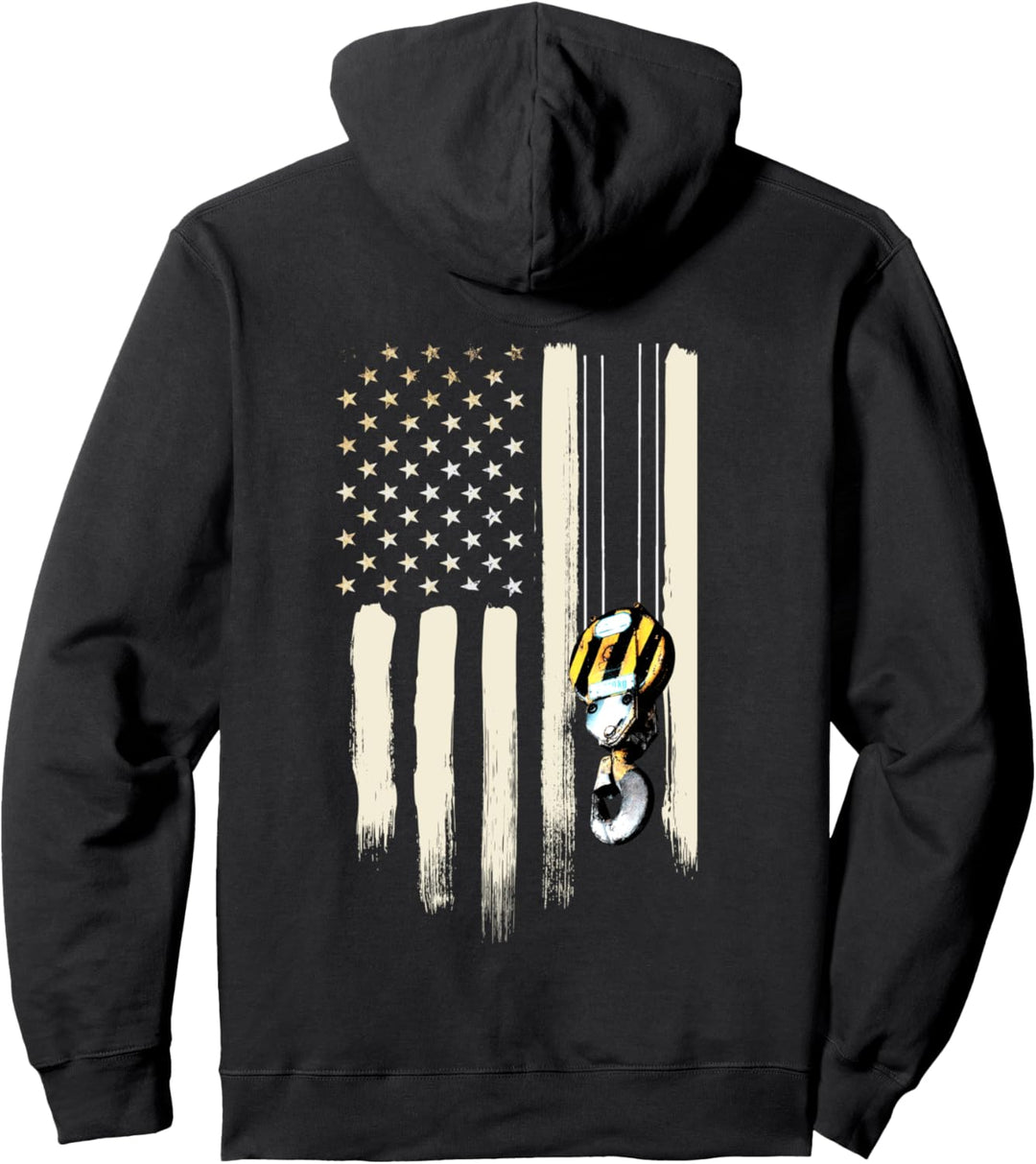 Kranführer Geschenke Design auf der Rückseite der Kleidung Pullover Hoodie