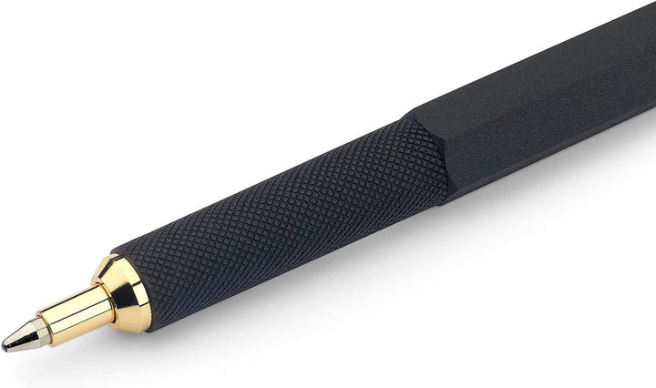 rOtring 800 Kugelschreiber | mittlere Spitze | Schwarze Tinte | Schwarze Schaft | nachfüllbar Schwar