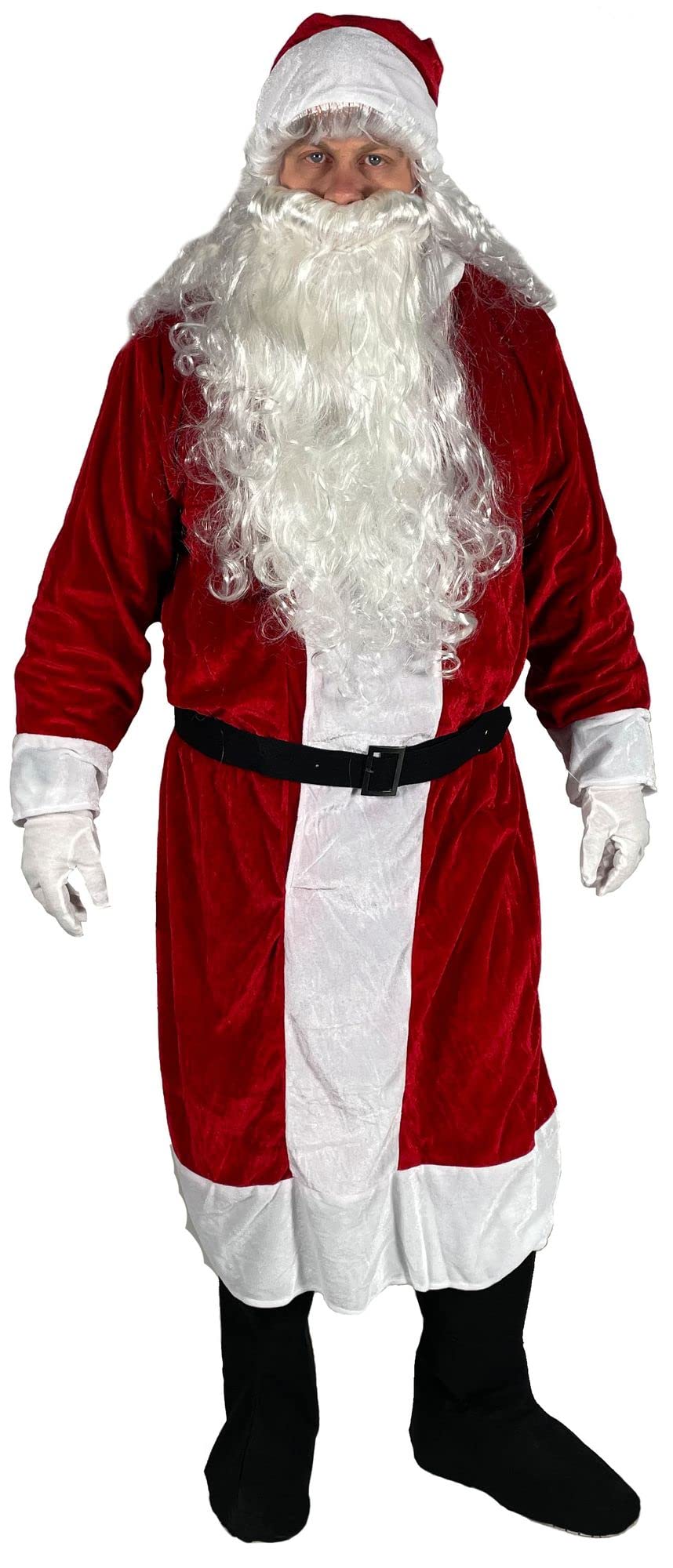 Bad Taste Nikolaus Kostüm, 6-teilig - Weihnachtsmannkostüm in Übergrösse, Grösse: XXXL/XXXXL 3XL-4XL