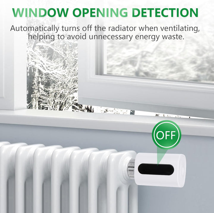 Wengart WiFi Heizkörperthermostat WG360, 2,4 GHz Tuya APP Heizkörperventil, programmierbares TRV zur