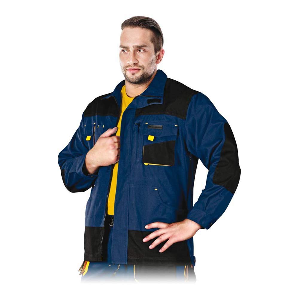 Leber & Hollman Herren Schutzjacke LH-FMN-J, 65% Baumwolle, 35% Polyester, 270 g/m2, Hochkragen, Rei
