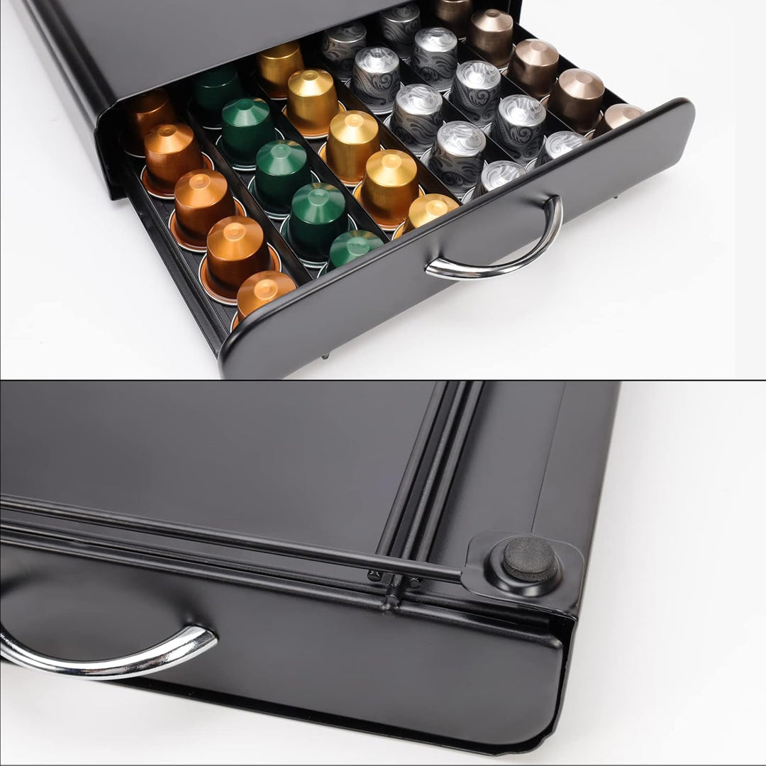 SYSYLY Kaffee Kapselhalter,Kaffee KapselSchublade zur Aufbewahrung für Nespresso käpsel,Kapselstände