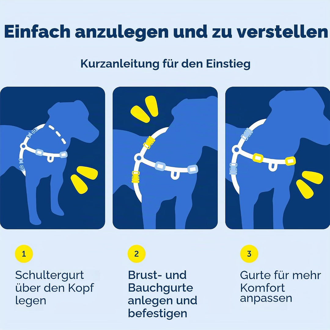 PetSafe Deluxe Easy Walk Hundegeschirr Stahlgrau / Schwarz Medium/Large, Stahlgrau / Schwarz Medium/