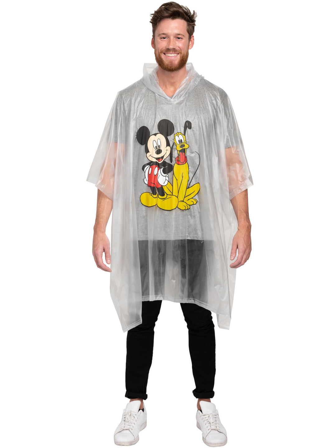 Disney Mickey Mouse Regenponcho Hoodie Druck Unisex (Erwachsene) Einheitsgrösse Mickey Mouse & Pluto