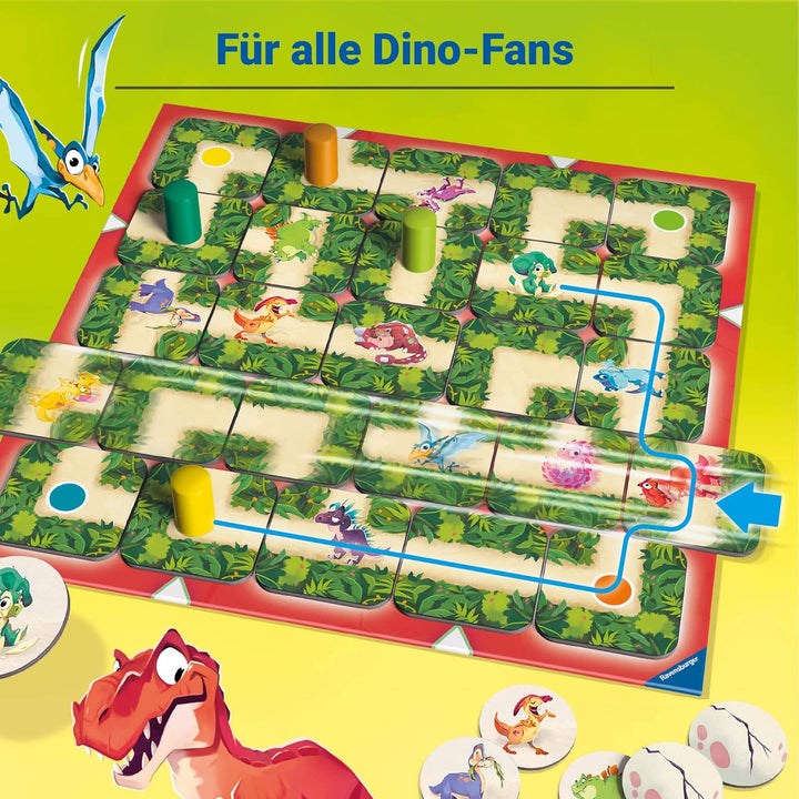 Ravensburger 20980 - Dino Junior Labyrinth - Familienklassiker für die Kleinen, Dino Spiel für Kinde