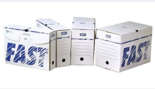 Fast Set Ablagebox Manuelle 25 Stück Dos 15 cm weiss/blau, Dos 15 cm