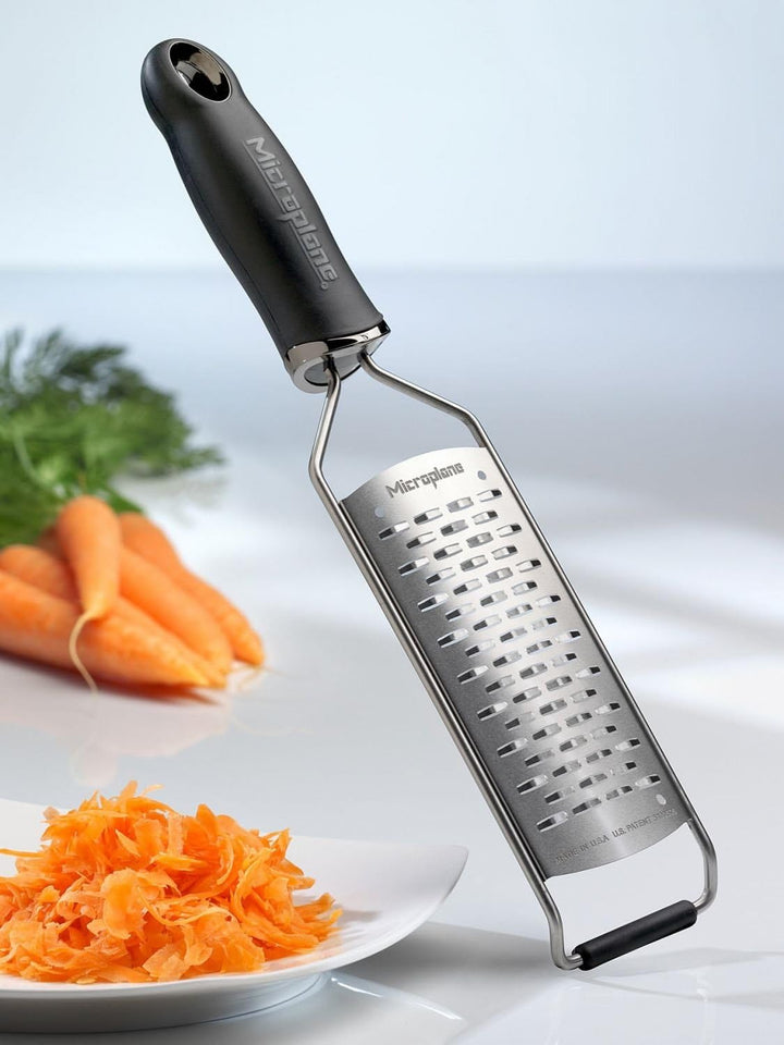 Microplane Gourmet Reibe fein grob sehr grob Sternenklinge Raspel + Prymo Schutzhandschuh Grösse 2-W