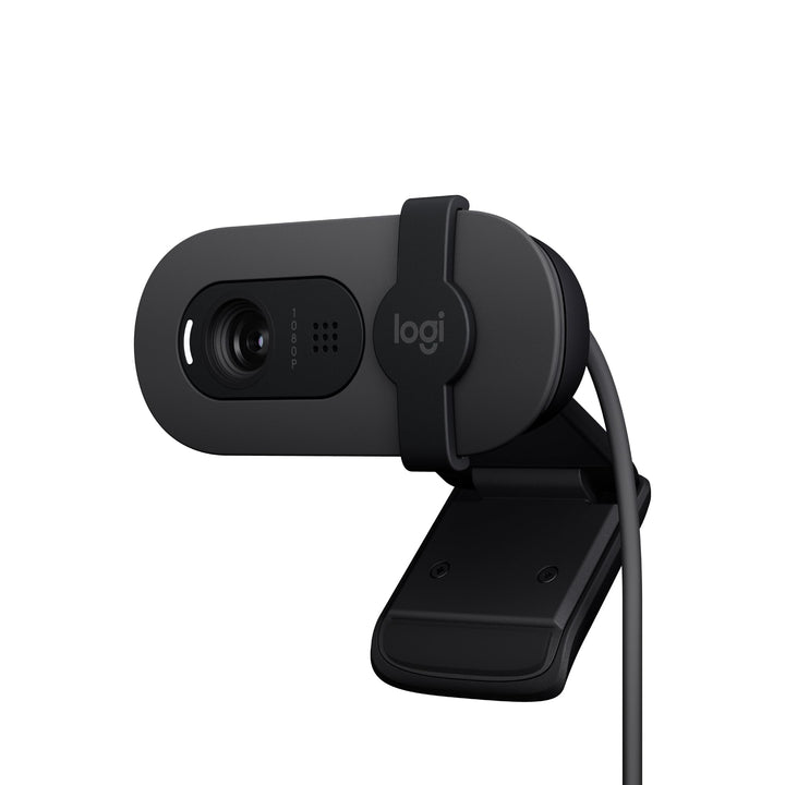 Logitech Brio 100 Full HD-Webcam für Meetings und Streaming, Auto-Lichtausgleich, integriertes Mikro
