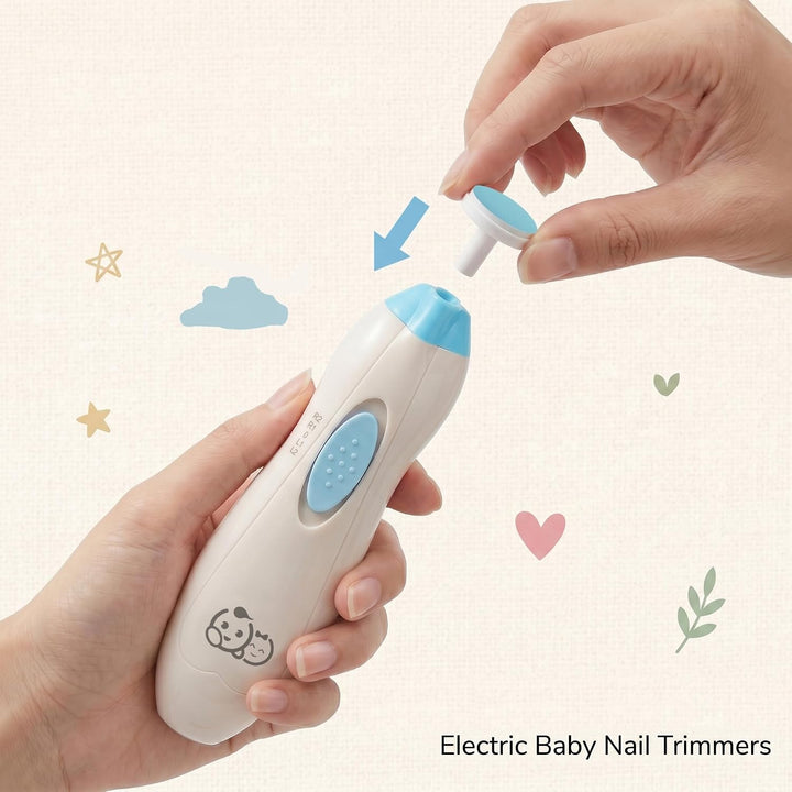 Baby-Nagelschneider 6 in 1, Royal Angels Baby Elektrische Nagelfeile, Baby-Pflegeset, Maniküre-Set f