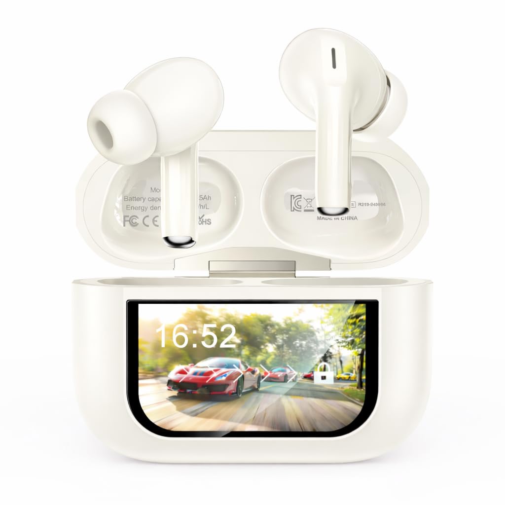 ZZU Kabellose Bluetooth Kopfhörer mit Smart Touchscreen, 48 Std. Laufzeit, Bluetooth 5.4, ANC & ENC