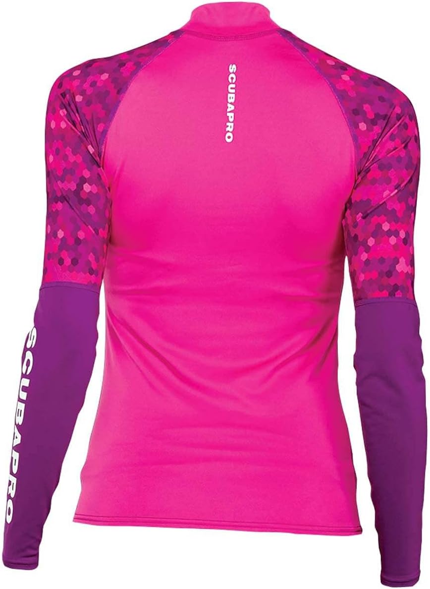SCUBAPRO Damen UPF 50 Rash Guard, Long Sleeve, Women Rashguard XS Flamingo, XS Flamingo
