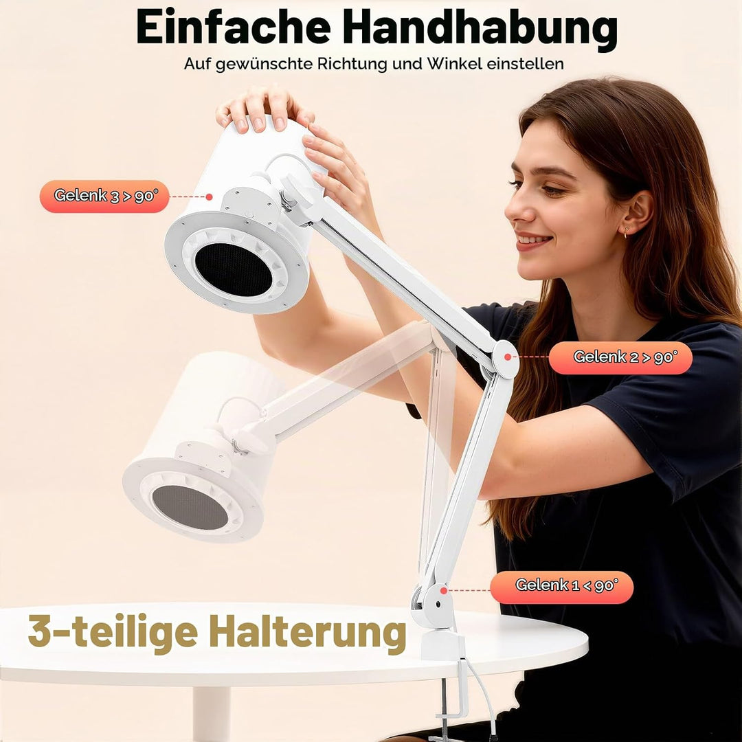 Staubabsaugung für Nägel 55W Professioneller Nagelstaubsammler mit LED Licht Nagelstaubabsaugung mit