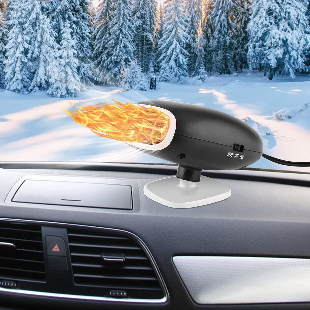 12V 150W 10A Auto Heizlüfter, Riloer Tragbare Anti-Fog 2-In-1 Schnellheizung Auto Heizung mit Zigare