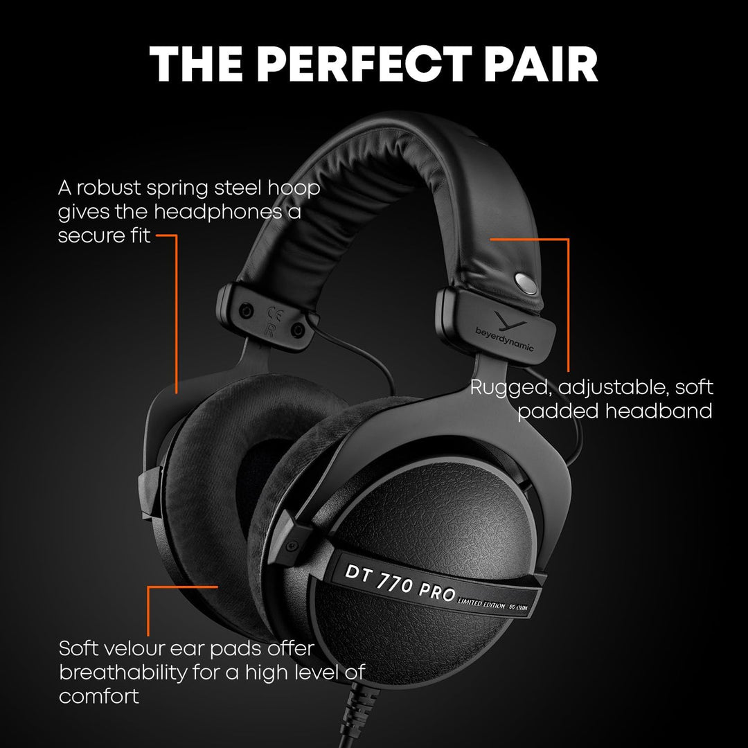 beyerdynamic DT 770 PRO - 250 Ohm LE DT 770 Pro Professionelle Studio-Kopfhörer (Limitierte Schwarze