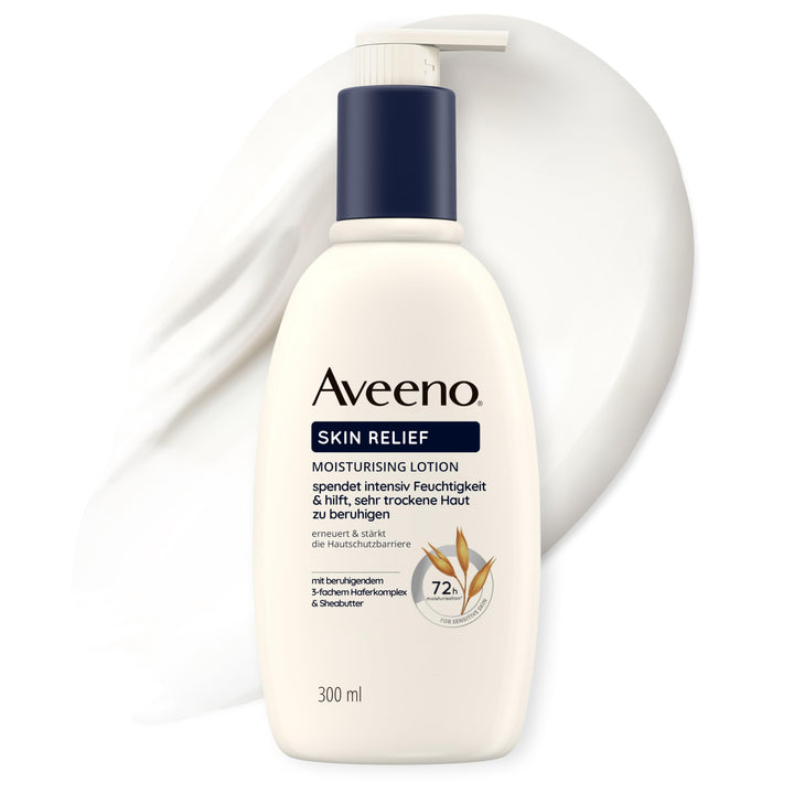 Aveeno Skin Relief Bodylotion – parfümfrei, spendet 72h Feuchtigkeit, beruhigt sehr trockene Haut, s