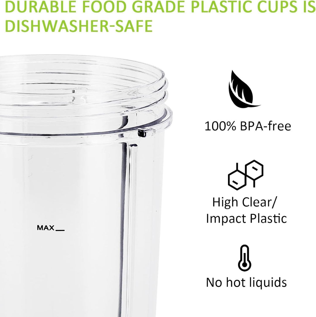 2er-Pack für 24-oz-Mixer-Ersatzbecher für Original NutriBullet Pro 900 W 600 W Extractor Blade Juice