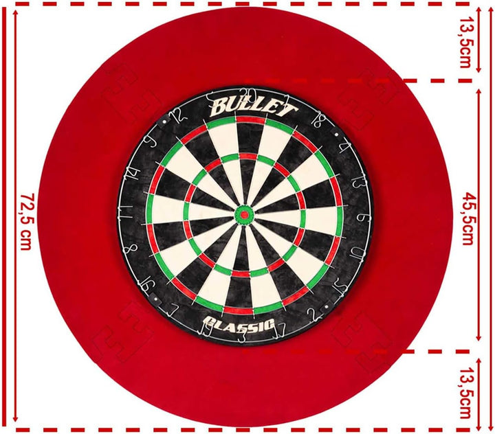 BULLET-Darts - 4-TLG. Dart Surround Ring - Dartscheibe Schutzring - verhindert Schäden an Wänden und