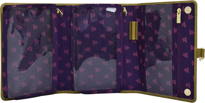 Anuschka Reise Organizer Mappe - Wanderlust Kollektion - Nylonstoff mit Leder Trim und Kunstdruck Bo