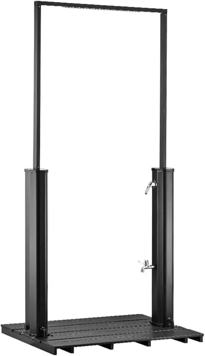 EGO INTERIORS Premium Design | Solar-Dusche für Garten und Pool, Wasserfall-Duschkopf, 40 L Kapazitä