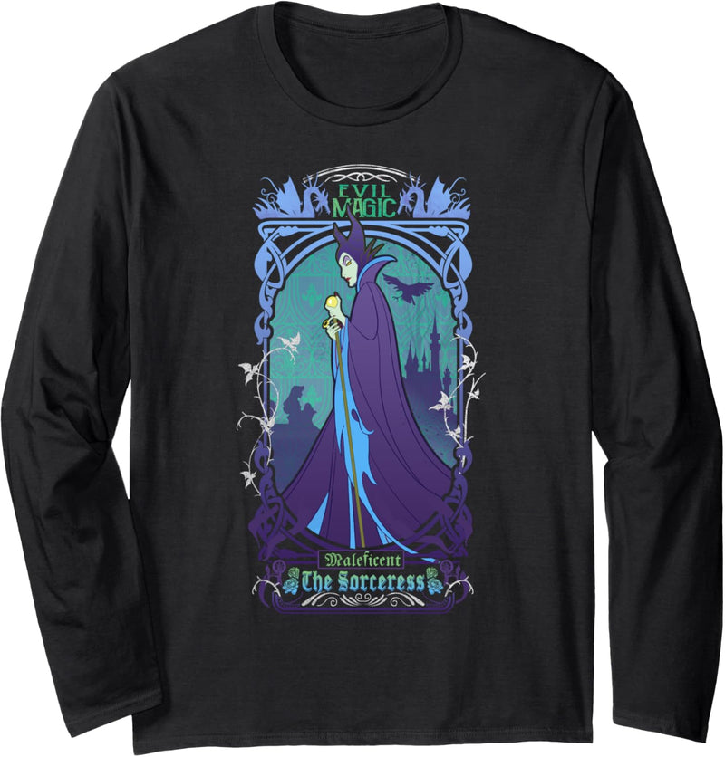 Disney Sleeping Beauty Maleficent The Sorceress Poster Langarmshirt