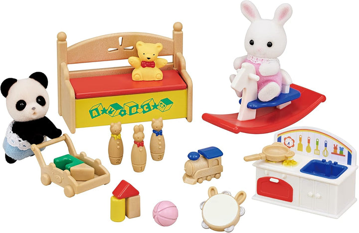 Sylvanian Families 5709 Baby's Toy Box -Snow Rabbit & Panda Babies-