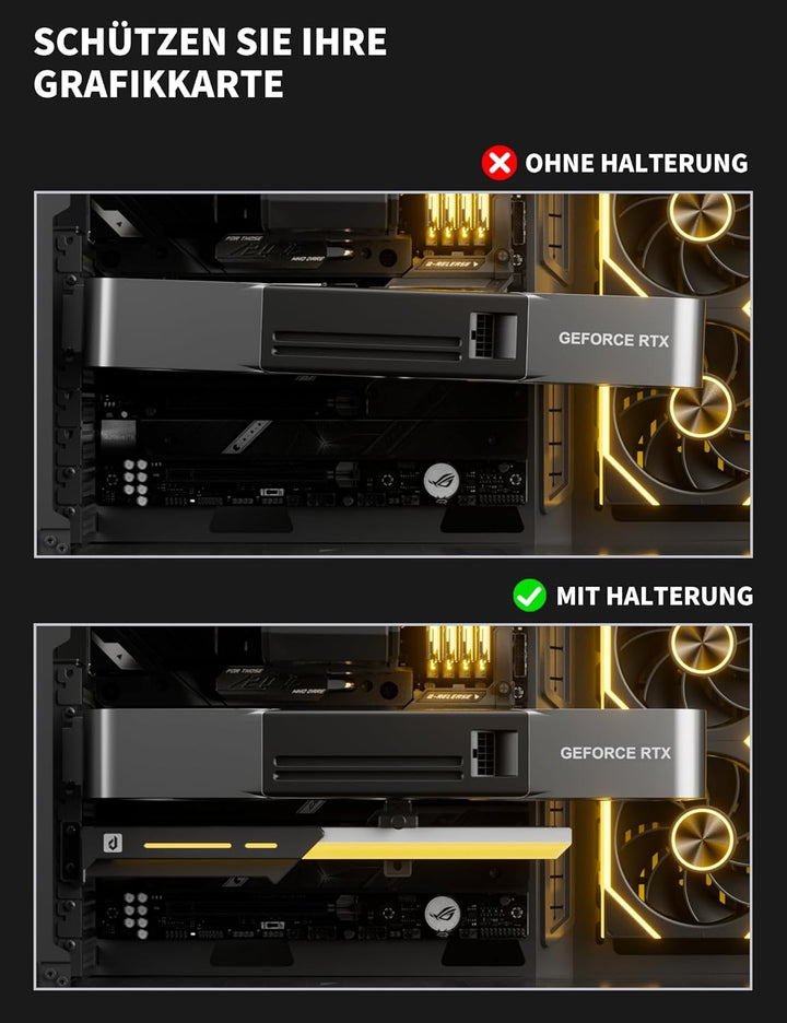 upHere GPU Halterung,ARGB Grafikkarten Halter/GPU Support mit 5V-ARGB-Beleuchtung,Verstellbare Grafi